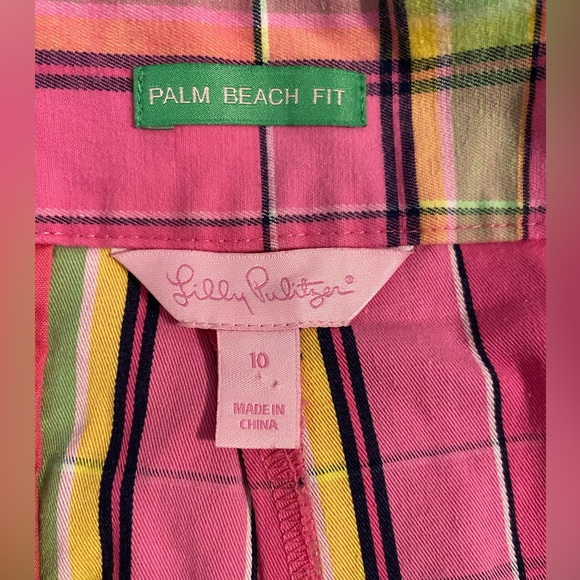 Lilly Pulitzer size 10 Palm Beach Fit pink plaid - Picture 6 of 8